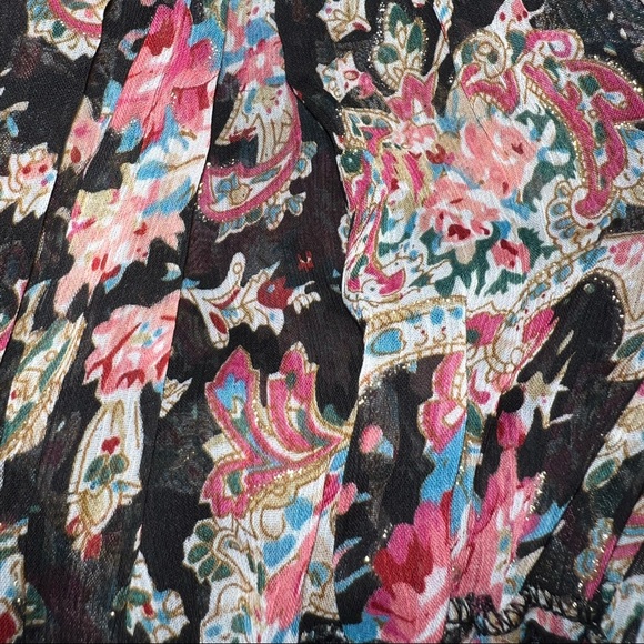 Black Paisley Open Back Halter Dress - Picture 6 of 7